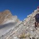 The Class III descent off the west side of Stanton Pass, in Yosemite National Park
