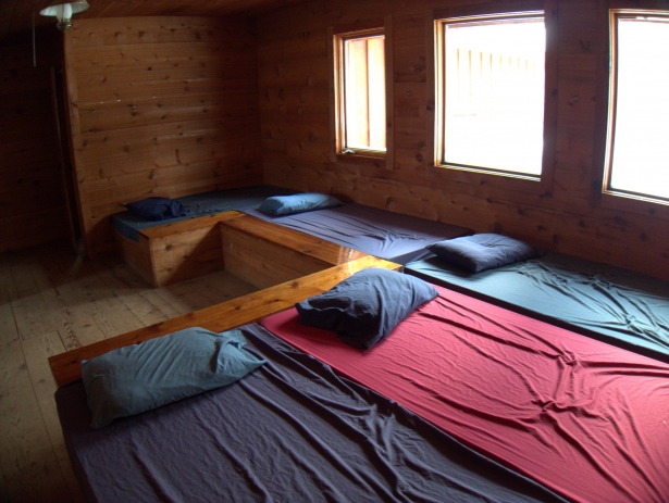 Typical bunk room. Most huts have capacity for 16, divided among several rooms. Bring your ear plugs!