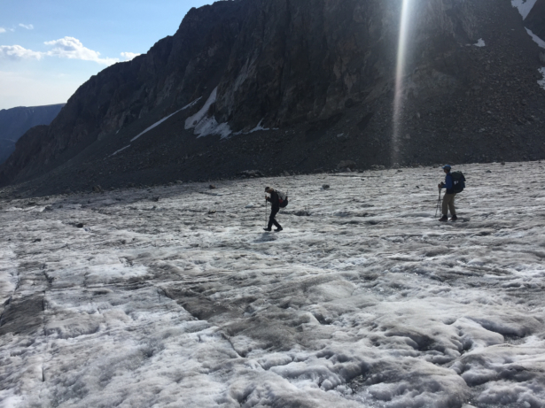 On the Gannet Glacier, which collects below Wyoming's high point