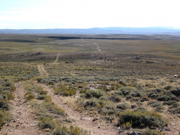 On the Continental Divide Trail through Wyoming's Great Divide Basin. On a long-distance hike, "transition" sections through marginal terrain like this are inevitable. 