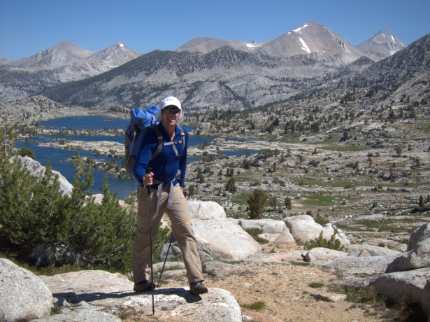 Gerry climbing Selden Pass during a guided JMT trip in 2011.