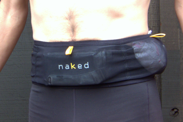 The low-profile Naked Running Band accommodates a phone, wallet and keys, calories, and a small amount of water.