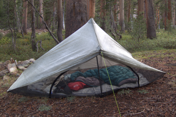 Single-wall tents like the ZPacks Hexamid have a sewn-together fly, floor, and bug netting. They are simple and lightweight, but not modular and not well suited for humid climates.
