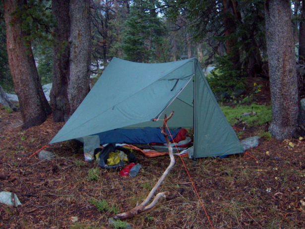 An ideal camp in the Wind River Range, using a High Route prototype
